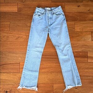 Agolde Light Blue Straight Leg Jeans